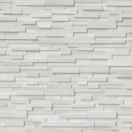 MSI White Oak 3D Ledger Panel 6 In. X 24 In. Honed Marble Wall Tile, 6PK ZOR-PNL-0044